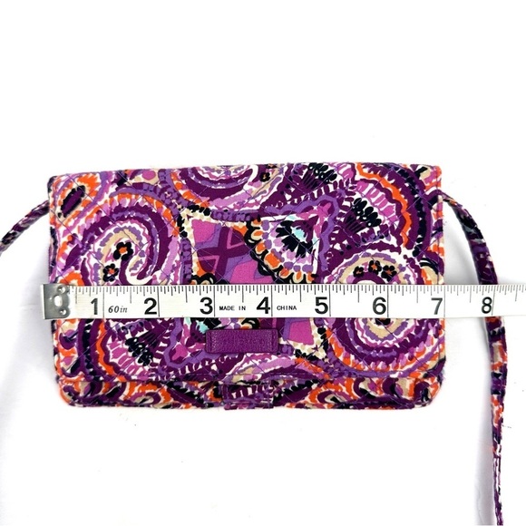 Vera Bradley Riley Crossbody Wallet Dreamy Quilted Floral RFID Handbag - Picture 8 of 10